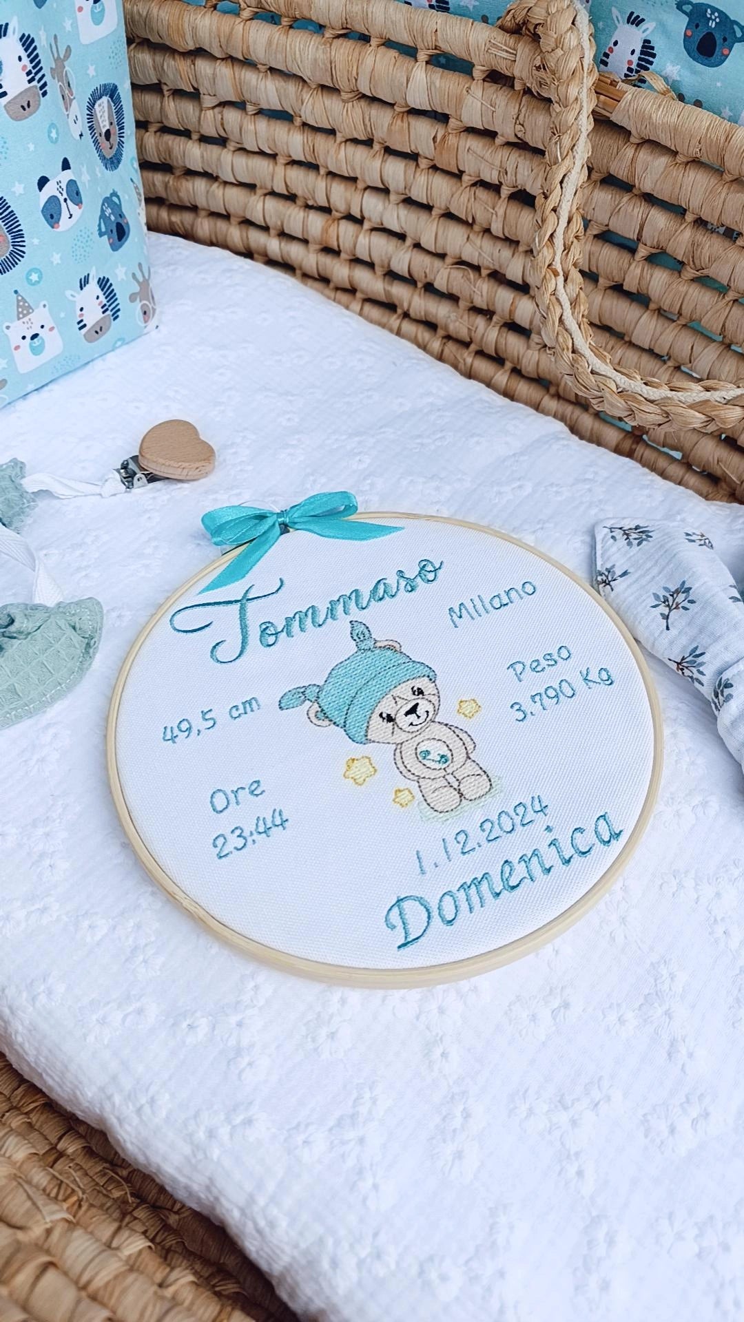 Quadretto Telaio Nascita Bimbo