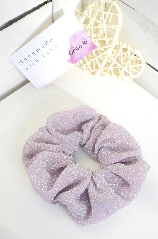 Elastico Scrunchie Argento Luxe